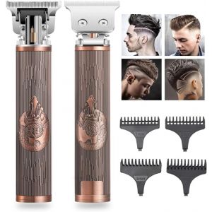 Epkh-Tondeuse Cheveux Hommes, Rasoir Electrique Sans Fil, Design Vintage, 4 Sabots, Tondeuse Barbe Pour Poils Du Visage Et De La T&ecirc;te At178 - Neuf