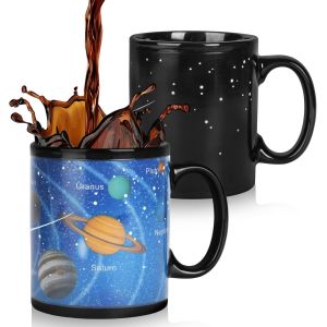 Eryi-Tasse Magique, Système Solaire Tasse À Café, Tasse Qui Change De Couleur Avec La Chaleur, Mugs Et Tasses À Café, Tasse En Céramique, Pour Famille, Ami, Collègue, Anniversaire (12oz) - Neuf