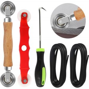Outil Enrouleur de Moustiquaire, 4 Pièces Installer Moustiquaire Pièce de Rechange, Moustiquaire Accessoires avec 20M x 5mm Moustiquaire Pièce de Rechange - Neuf