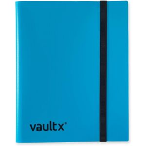 Mdy-Classeur À Cartes De Collection 9 Poches Avec Sangle, 360 Cartes, Format Standard, 20 Pages À Chargement Latéral, Classeur Pour Jeux De Cartes À Collectionner, Sports, Tcg (Bleu) - Neuf