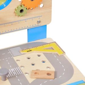 Établi en Bois pour Enfants-Duoku-62 Pièces-Jouet Réaliste pour Bricolage et Construction Créative-Idéal pour l'apprentissage - Neuf