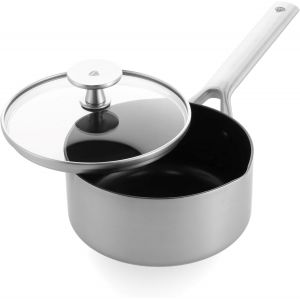 Subzonal-Triple Steel Casserole De 16cm/1,5l Avec Couvercle En Acier Inoxydable 18/10 Et Rev&ecirc;tement En C&eacute;ramique Antiadh&eacute;sive, Sans Pfas, Multicouche, Induction, Lave-Vaisselle, Four, Argent&eacute; - Neuf