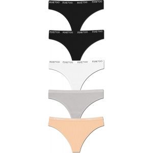 Kgabery-Lot De 5 Strings En Coton Pour Femmes Thongs À Ceinture Sport Caleçon Souple Femmes Sous-Vêtements Multipack S-Xl - Neuf