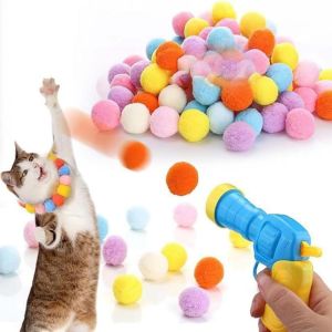 Letnerny-Jouets Pour Chat 100 Boules, Jouets Pour Chat Interactifs, Lanceur De Balles Pour Chat, Boules De Peluche Pour Chatjeu De Boules En Feutre Pour Jouets Pour Chat Convient Comme Jouet Pour Cha - Neuf