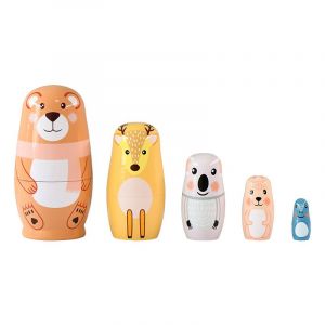 L'imbrication de Poupées en Bois, les Poupées russes pour l'Empilage de Poupée Jeu pour les Enfants, Noël, Anniversaire, Décoration de Halloween qui souhaitent Cadeau - Neuf