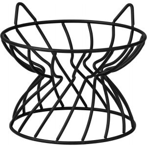 Subzonal-Support En M&eacute;tal Antid&eacute;rapant Pour Gamelle Pour Chat - Support De Gamelle Sur&eacute;lev&eacute; Contre Les Vomissements - Support De Gamelle Pour Chat En Fer Noir Pour Manger Et Boire Confortablement - 1 - Neuf