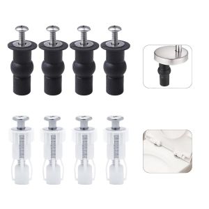 8 Pcs Abattant WC Fixations Charni&egrave;res, Fixation Abattant WC Vis pour Abattant de Toilette, Toilettes &agrave; Charni&egrave;re Fixations Vis D'expansion pour Charni&egrave;re de Toilette &agrave; Montage Sup&eacute;rieur - Neuf