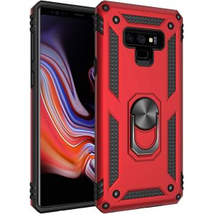 Kal-Coque Pour Samsung Galaxy Note 9, Coque Samsung Note 9,+ Verre Trempé Galaxy Note 9 Etui Housse De Protection Antichoc Durable Résistante 2 En 1 Hybride Pc Robuste + Tpu Souple,Rouge - Neuf