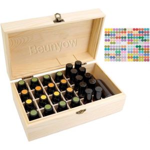 Tianyi-Coffret Bois Huile Essentielle, Boîte De Rangement D'huiles Essentielles À 36 Emplacements Pour 36 Bouteilles D'huile Essentielle Ou De Parfum De 5 Ml Ou 10 Ml - Neuf