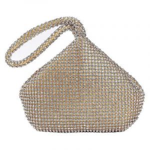 Sac &agrave; main &agrave; paillettes Triangle pour femmes Vintage Clutch Sacs de soir&eacute;e Nudal Wedding Party Prom Sacs &agrave; main - dor&eacute; - Neuf
