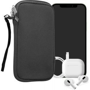 Housse Universelle Smartphone - Pochette De Protection 16,5 X 8,9 Cm Pour Téléphone Portable L - 6,5"" En Néoprène Gris[Car782703] - Neuf