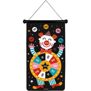 ERYI-- Jeu De Fléchettes Magnétiques Thème Cirque - Recto/Verso - Jeu D'Adresse - Apprentissage Agilité Et Concentration - 6 Fléchettes - Dès 4 Ans, J02074 - Neuf