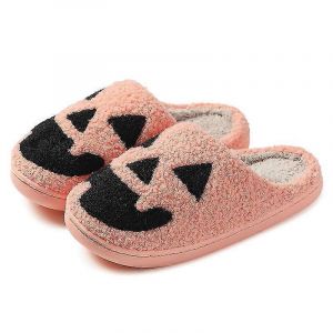Nouvelle Arrivée Ghost Face Pantoufles Halloween Pantoufles Citrouille Pantoufles Hommes Plat Doux En Peluche Confortable Intérieur Fuzzy Femmes Maison Chaussures - Neuf