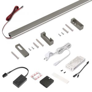 Emuca 5230852 Kit Barre Pour Armoire Luxe, Ruban Led 4,5x8 Neonlynx V, D&eacute;tecteur De Mouvement Rf Smart Et Convertisseur Smart ( - Neuf