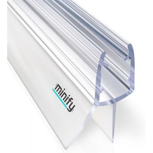 Joint de douche pour portes en verre (5 à 8 mm)-Barre de seuil et joint transparent avec lèvres d'étanchéité effet verre dépoli,disponible en plusieurs longueurs [1x100 cm]. - Neuf