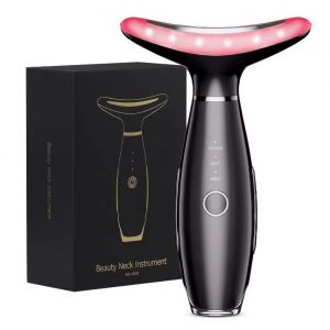 Appareil Multifonctionnel De Beauté Du Cou Et Du Visage,Masseur Facial À Vibrations,Appareil À Double Menton,Soins De La Peau - Type Black - Neuf