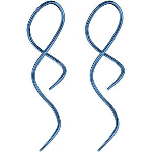 Kal-1 Paire De Boucles D'oreilles Torsad&eacute;es En Spirale Pour Piercing Corporel, Bijoux En Acier Inoxydable, Boucles D'oreilles Pendantes Coniques Torsad&eacute;es 10 &Agrave; 16 G - Neuf