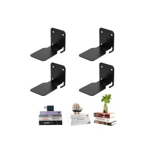 &Eacute;tag&egrave;re murale invisible flottante (lot de 4) - Pr&eacute;sentoir &agrave; livres en acier inoxydable - Neuf