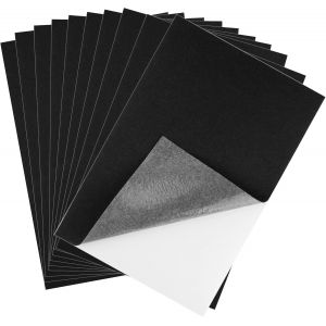 Mevronisshop-Lot De 10 Feuilles De Feutre Noir Autocollantes 20 X 30 Cm Pour Loisirs Cr&eacute;atifs Et Fournitures D'art Diy. - Neuf
