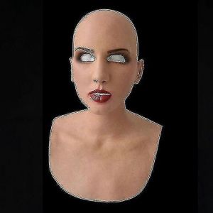 Masque Integral En Latex Pour Le Cou, Tete Entiere, Masque Facial Effrayant Et Ride, Masque En Latex, Accessoires De Fete, Masque Pour Le Visage Pour Femmes - Neuf