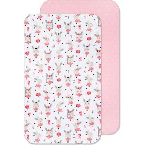 Draps Housses Cododo Compatible Next2me, Kinderkraft, 100% Coton (50 X 83 Cm, Danseuse Rose) - Neuf