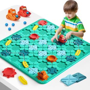 Jeux De Société Pour Enfants, Jouets Stem, Grand Plateau 56 X 56, Labyrinthe, Casse-Têtes Pour Multijoueur Et Famille, Cadeaux D'anniversaire Éducatifs Pour Garçons Et Filles De 3 À 8 Ans - Neuf