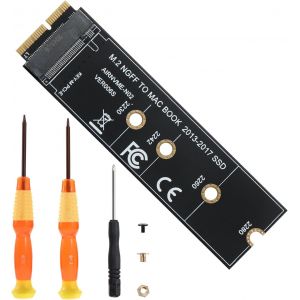 MDY-Adaptateur de Mise à Niveau M.2 NVMe SSD vers 12+16 Broches pour MacBook Air (2013-2017) A1465, A1466 et Mac Pro A1398, A1502 (Fin 2013-2015) - Neuf