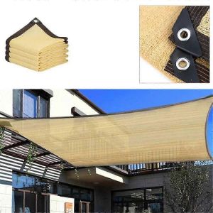 Protection Uv Beige Ombrage Net Jardin Balcon Plante Abri Ombrage Voile Piscine Extérieure Auvent Cov - Neuf