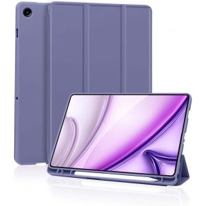 JGD-&Eacute;tui Coque Compatible avec Samsung Galaxy Tab A9 Plus/A9+ 11 Pouces 2023, SM-X210/X215/X216/X218, avec Porte-Stylet, &Eacute;tui Housse de Protection, Veille/R&eacute;veil Automatique (Bleu Gris) - Neuf