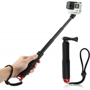 MEVRONISSHOP-Perche Etanche pour GoPro, 19in / 49cm Perche &agrave; Selfie T&eacute;lescopique Perche Selfie, Etanche sous Marine pour GoPro Hero 13/12/11/10/9/8, pour DJI Osmo Action 5 Pro/4/3, AKASO, pour Insta3 - Neuf