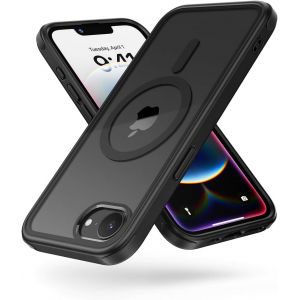 Eryi-Coque Magnétique Pour Iphone 16e, Compatible Avec Magsafe, Hybrid Coque Pour Iphone 16e Avec Color, Protection Antichoc Militaire, Housse Anti Rayures - Noir - Neuf