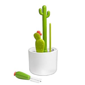 Brosse à bouteille Cactus,brosse à paille,ensemble de brosses de nettoyage multifonctionnelles,nettoyage à angle complet - Neuf