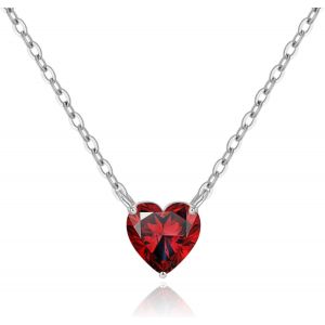 Collier Cadeau Femme,Argent Sterling 925 Coeur Bijoux Pendentif,Noël Saint Valentin Anniversaire,Idée Cadeaux Pour Maman Èpouse Amies,Avec 5a Zircone Cubique - Neuf