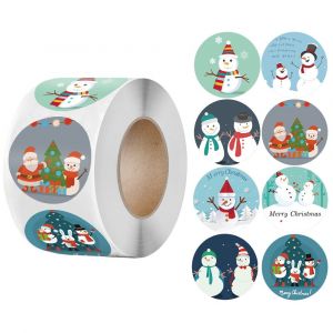 Cadeau de no&euml;l Tag Autocollants,500pcs/Rouleaux&iquest;Style 24) - Neuf