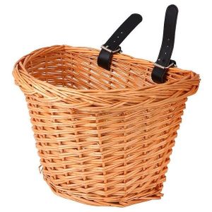 Charmant Panier De V&eacute;lo Amovible En Forme De D En Saule Pour Enfants - Durable, Facile &Agrave; Installer, Parfait Pour Les Aventures En Plein Air ! - Neuf