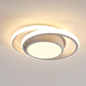 Subzonal-Plafonnier Led Moderne, Luminaire Plafonnier Rond, Blanc Chaud 3000k 32w, Lampe De Plafond Pour Chambre &Agrave; Coucher Couloir Cuisine Balcon, Dia 28cm - Neuf