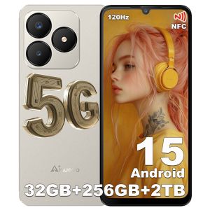 Ainuevo Neo S25 Pro 5G 32 Go + 256 Go 6.75" 120Hz 4K 5280mAh Android 15 64MP Camera Dural SIM/NFC Or - Neuf