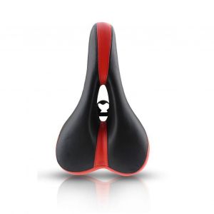 2024si&egrave;ge De V&eacute;lo De Route De Montagne Doux Respirant Selle De V&eacute;lo Creuse Accessoires De Cyclisme Pour Les Amateurs De Cyclisme Noir Et Rouge - Neuf