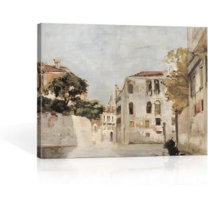 ERYI-Tableau Decoration Murale Salon, Vintage Tableau De Paysage Pour Cuisine, Tableau Décoratif En Toile Imprimée, Tableau Toile Encadrée Pour Chambre, Salon, Salle De Bain, 20X25 Cm - Neuf