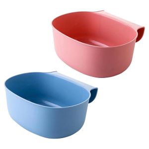 Lot de 2 bacs de récupération pour déchets de cuisine-Poubelle suspendue-Pour déchets biologiques-Organiseur de table à langer-En plastique - Neuf