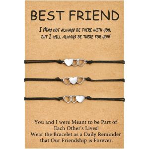 2/3/4 Pieces Best Friend Bracelets Heart Friendship Gifts For Friends Birthday Gifts For Friends Bracelets For Girls Women - Neuf