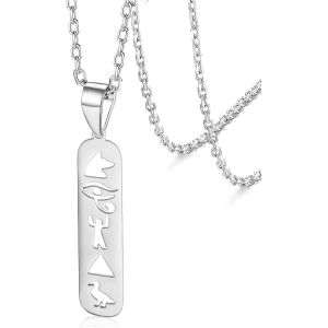 Kal-Colliers Symboles Égyptiens Ankh Croix Oeil D'horus Collier Pendentif Pyramides Égyptiennes Vintage Collier Demi Soleil Collier Amulette Porte-Bonheur Bijoux Cadeau - Neuf