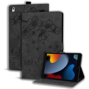 Kal-Coque Pour Ipad 10.2 Pouces (Mod&egrave;le 2021/2020/2019, 9&egrave;me/8&egrave;me/7&egrave;me G&eacute;n&eacute;ration) Housse &Eacute;tui De Protection Avec Support Fonction, &Eacute;tui &Agrave; Rabat Avec Porte-Pencil Pour Ipad 9/8/7 Noir - Neuf