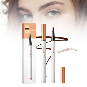 Crayon à sourcils 4 pointes fourchues 3D Microblading, nouveau crayon à sourcils magique 2024, crayon à sourcils 4 pointes, maquillage naturel, trait fin, stylo à sourcils Microblading, maquillage mar - Neuf