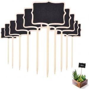 Etiquette Bois Plante Jardin Potager Extérieur Étiquette De Tableau Noir Marqueur De Plante Plantes Tags Pour Les Graines Plantes Ardoise Étiquettes Pour Fleur Légumes Graine Jardin Pépinière 25pcs - Neuf