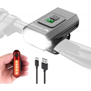 Lampe &Eacute;clairage V&eacute;lo,Led Lumi&egrave;re Velo Avant & Rouge Arri&egrave;re Accessoire Ensemble Usb Rechargeable &Eacute;tanche Ipx6 Puissant S&eacute;curit&eacute; Cyclisme Feux V&eacute;lo Cadeau Pour Vtt & Cycliste Loisir - Neuf