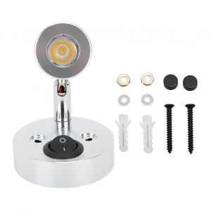 Lampe De Lecture Led Dc12 &Agrave; 24v Lumi&egrave;re Blanche Chaude Haute Luminosit&eacute; Lampe De Chevet Rv &Agrave; &Eacute;conomie D'&eacute;nergie Pour Camions Camping-Cars Argent - Neuf