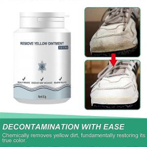 90g Chaussures Blanchissant Gel Nettoyant Pommade Jaune Stains Dissolvant Chaussure Nettoyant Crème - Neuf
