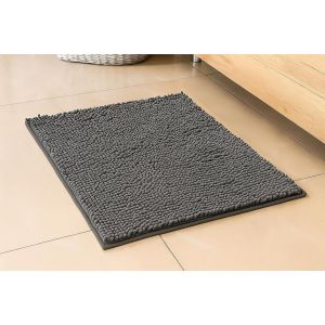 KAL-Loop Tapis De Bain En Chenille Doux Et Absorbant Pour Sol De Salle De Bain, Dos Antidérapant, Séchage Rapide - 45 X 60 Cm Et 50 X 80 Cm - Gris - 50 X 80 Cm - Neuf