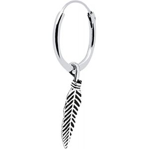 Kal-Une Boucle D'oreille Créoles En Argent Sterling 925 Avec Pendentif En Forme De Créole Unisexe Avec Pendentif - Neuf